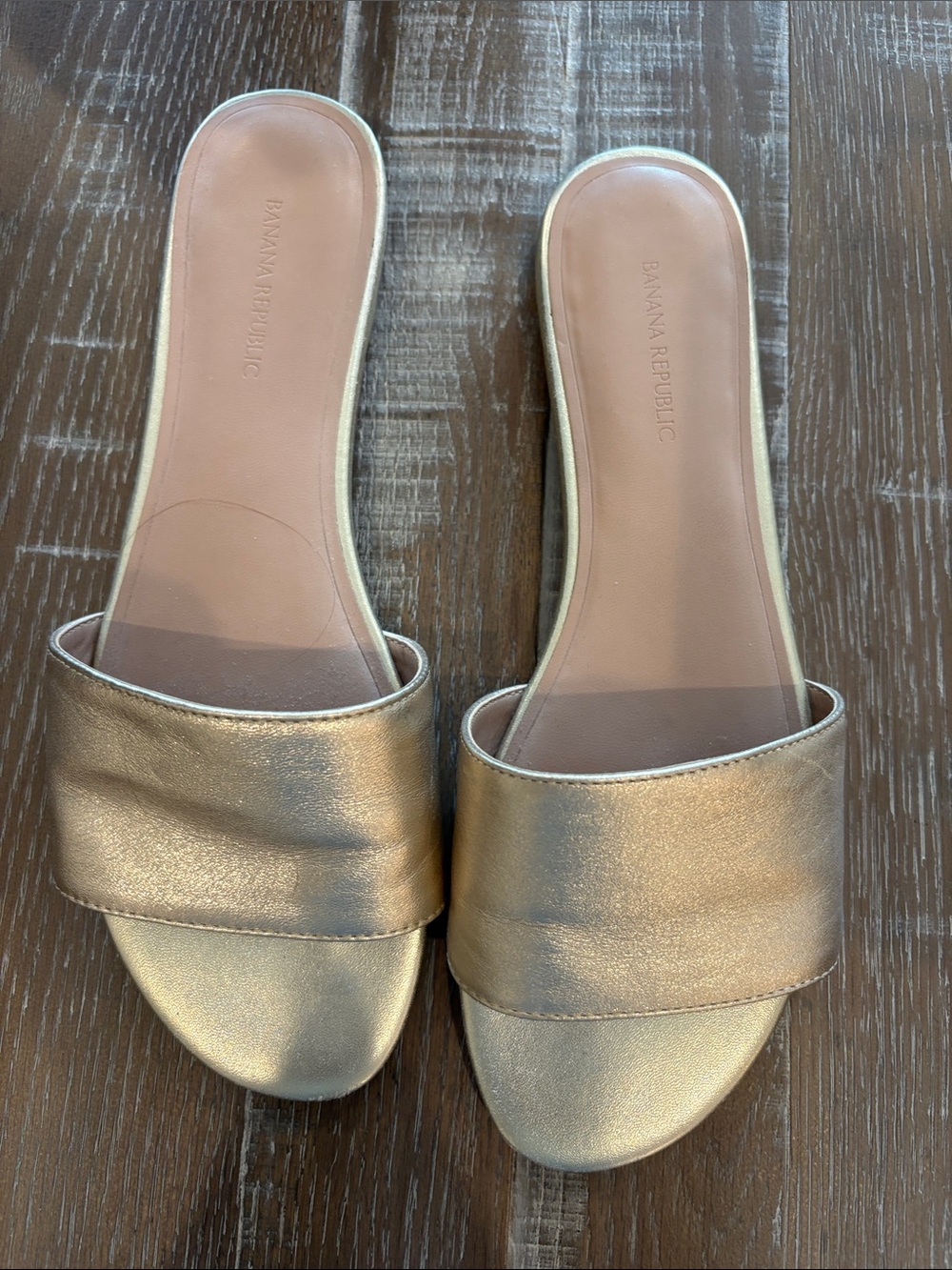 Banana Republic flat gold slide